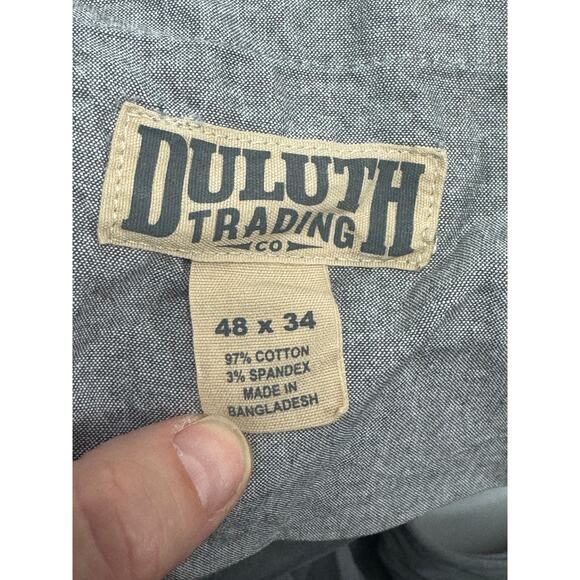 Duluth Trading Co. Men's Flex Ballroom Khakis Gray Chino Pants - 48x34 (48x32.5) - Picture 4 of 4